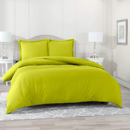 100% Cotton Duvet Cover Set – Soft & Breathable 3-Piece Bedding Set with Zipper Closure
