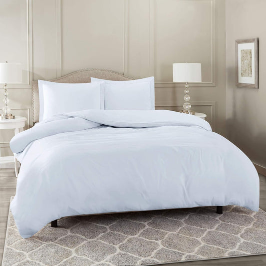 100% Cotton Duvet Cover Set – Soft & Breathable 3-Piece Bedding Set with Zipper Closure