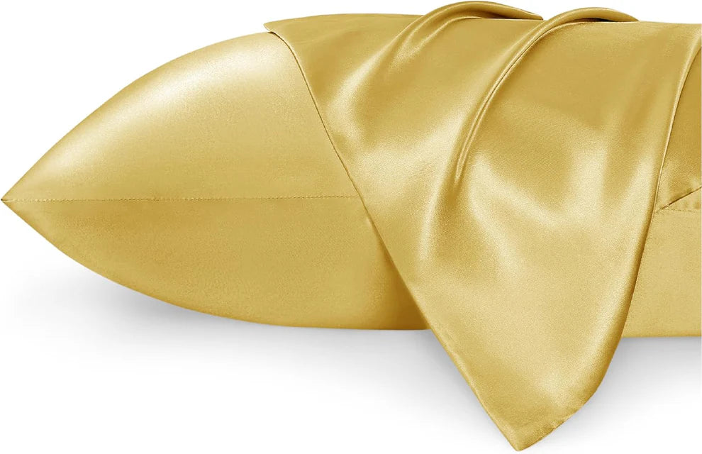 Luxury Silk Satin Pillowcase – Soft, Smooth, Cooling Pillow Cover for Hair and Skin Care.