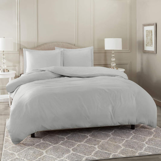 100% Cotton Duvet Cover Set – Soft & Breathable 3-Piece Bedding Set with Zipper Closure