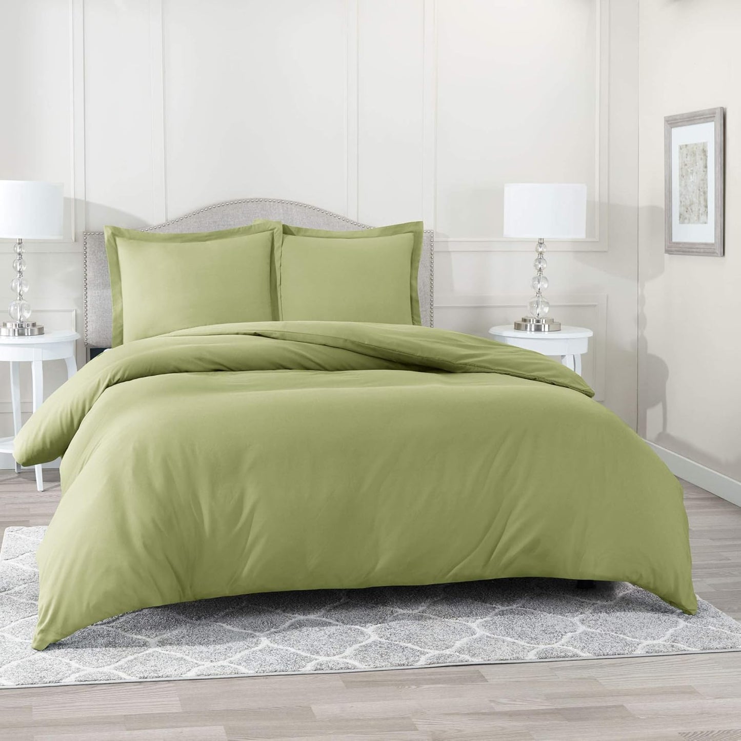 100% Cotton Duvet Cover Set – Soft & Breathable 3-Piece Bedding Set with Zipper Closure