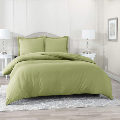 100% Cotton Duvet Cover Set – Soft & Breathable 3-Piece Bedding Set with Zipper Closure