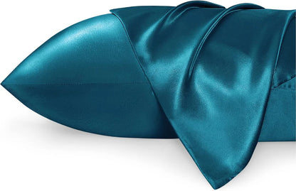 Luxury Silk Satin Pillowcase – Soft, Smooth, Cooling Pillow Cover for Hair and Skin Care.