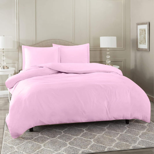 100% Cotton Duvet Cover Set – Soft & Breathable 3-Piece Bedding Set with Zipper Closure