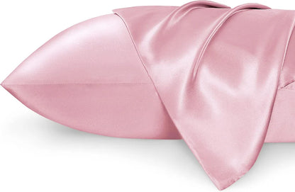 Luxury Silk Satin Pillowcase – Soft, Smooth, Cooling Pillow Cover for Hair and Skin Care.