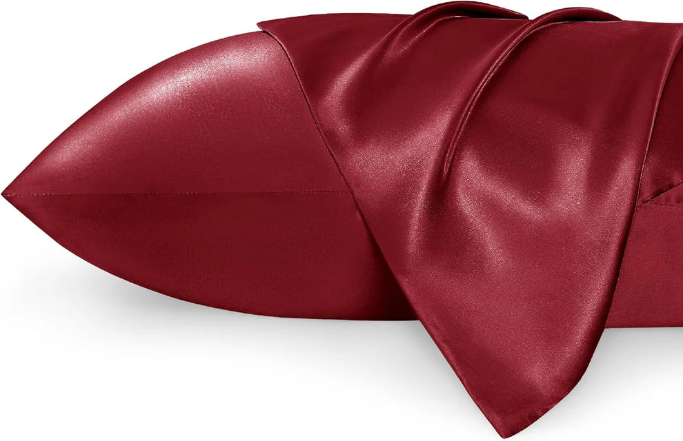 Luxury Silk Satin Pillowcase – Soft, Smooth, Cooling Pillow Cover for Hair and Skin Care.