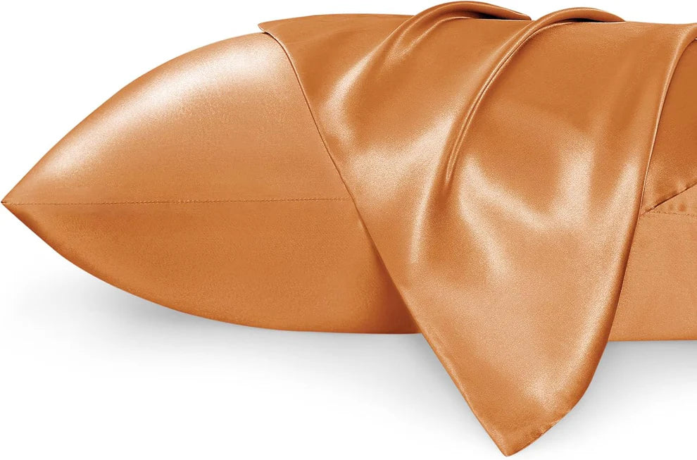 Luxury Silk Satin Pillowcase – Soft, Smooth, Cooling Pillow Cover for Hair and Skin Care.