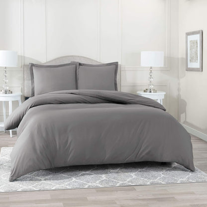 100% Cotton Duvet Cover Set – Soft & Breathable 3-Piece Bedding Set with Zipper Closure
