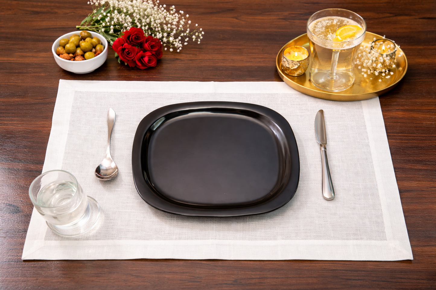 100% Natural Linen Table Essentials – Placemats, Cocktail Napkins & Tea Towels | Reusable, Absorbent & Stylish Kitchen & Dining Décor