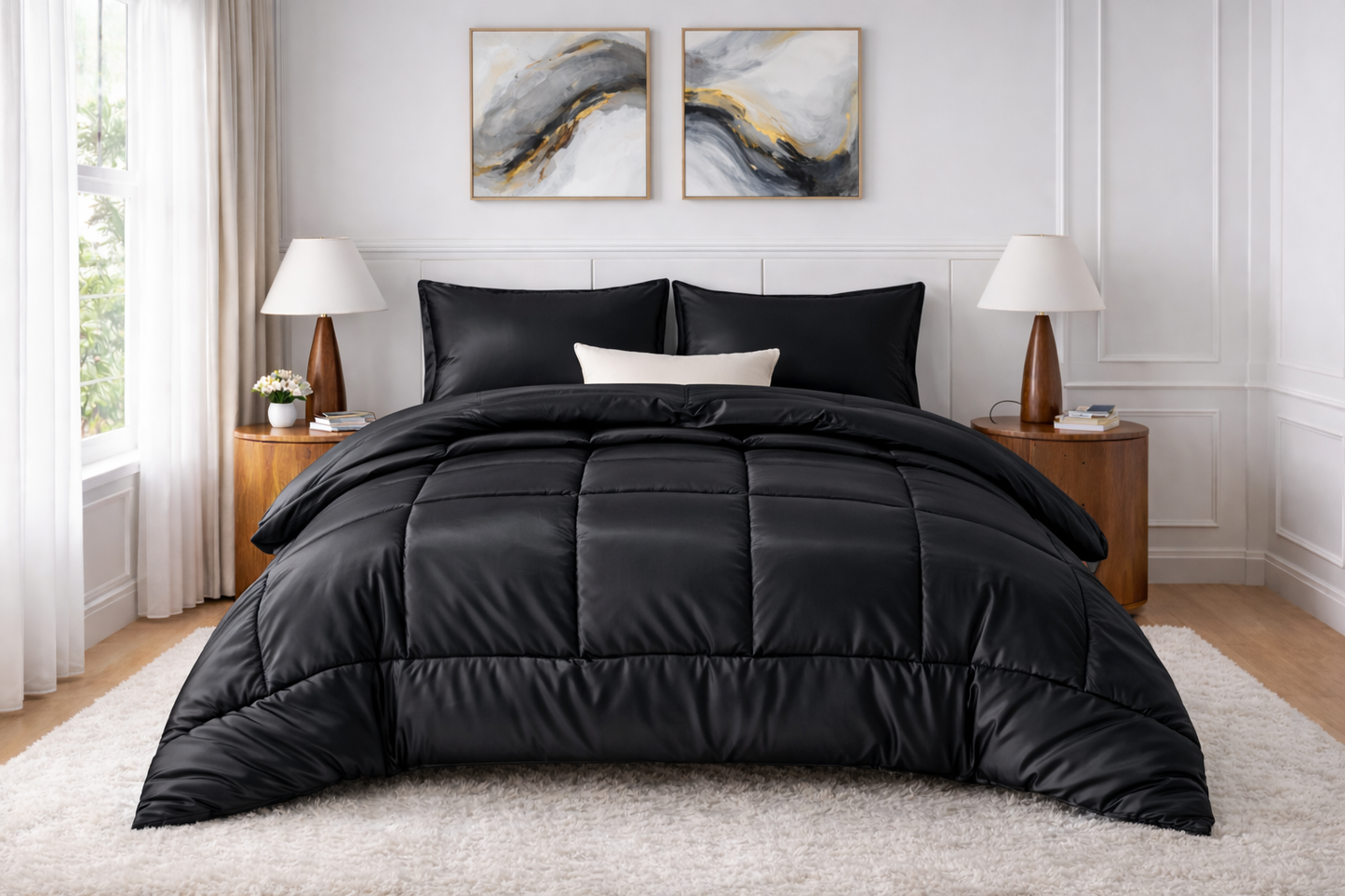 Luxury Silk Satin Comforter – 400 GSM Ultra-Soft, Breathable & Lightweight Quilt