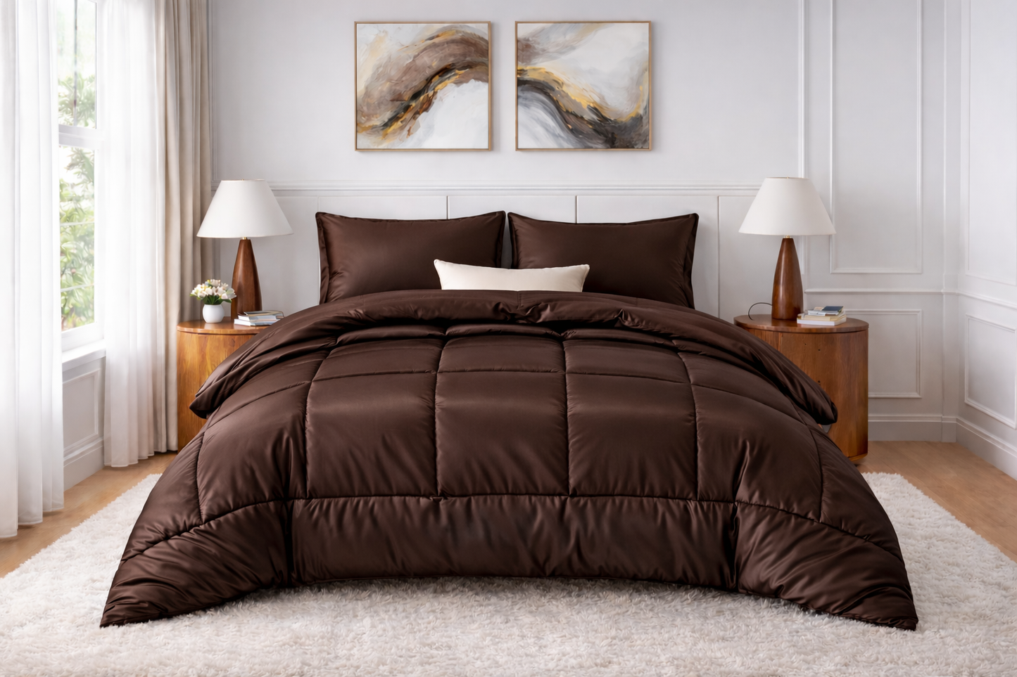Luxury Silk Satin Comforter – 400 GSM Ultra-Soft, Breathable & Lightweight Quilt