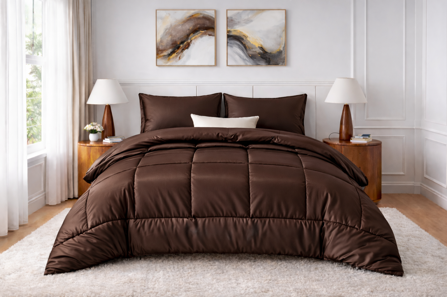 Luxury Silk Satin Comforter – 400 GSM Ultra-Soft, Breathable & Lightweight Quilt