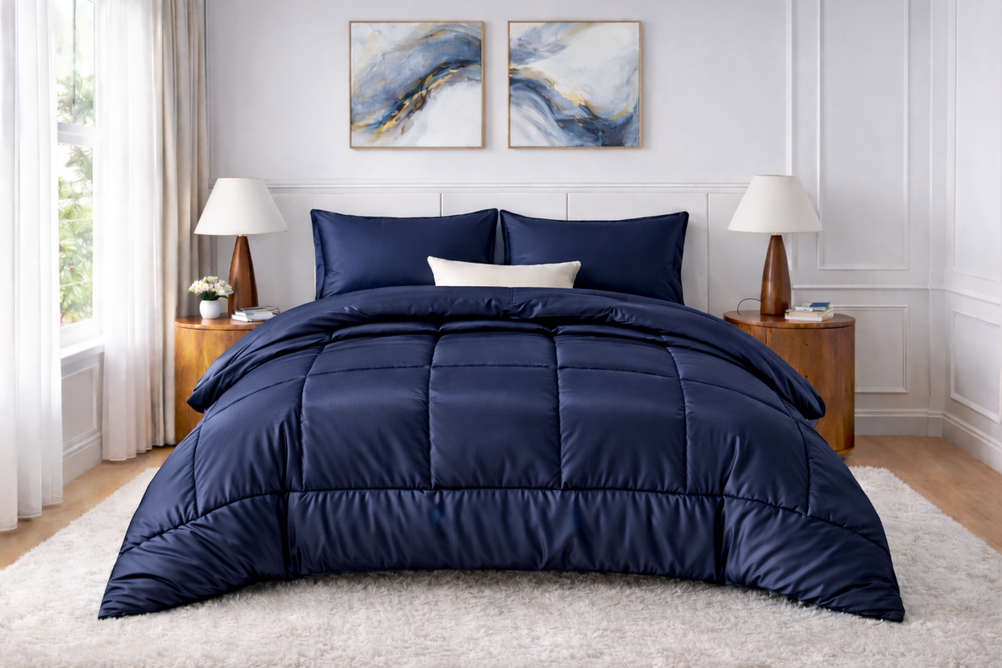 Luxury Silk Satin Comforter – 400 GSM Ultra-Soft, Breathable & Lightweight Quilt