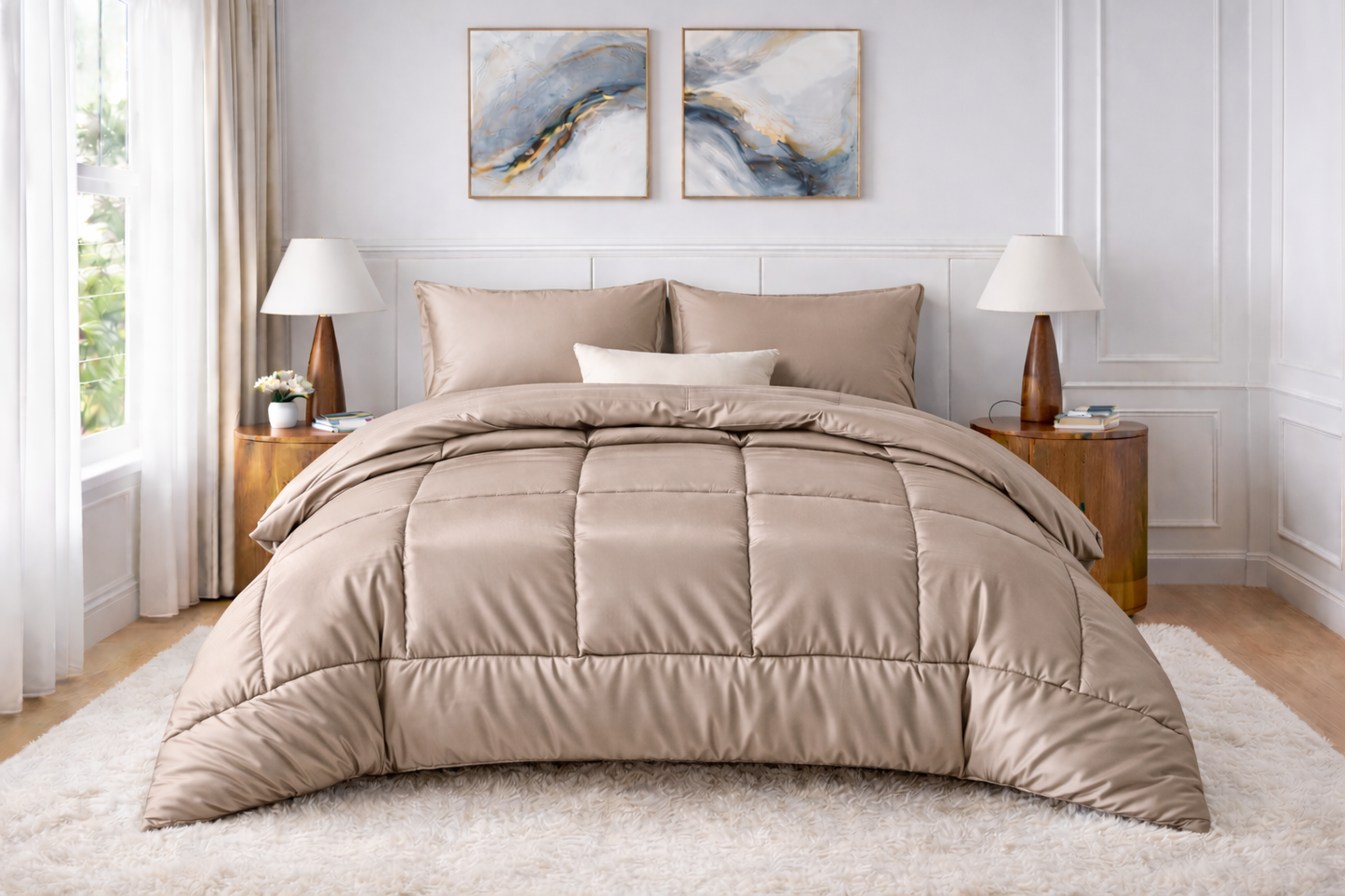 Luxury Silk Satin Comforter – 400 GSM Ultra-Soft, Breathable & Lightweight Quilt