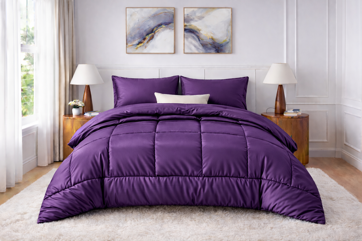 Luxury Silk Satin Comforter – 400 GSM Ultra-Soft, Breathable & Lightweight Quilt