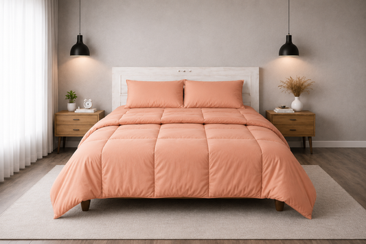 100% Cotton Comforter – 400 GSM All-Season Quilted Comforter