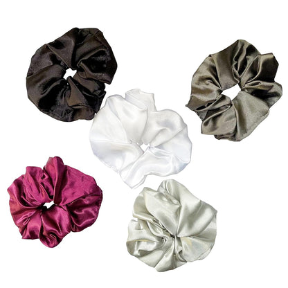 Silk Satin Scrunchies Ponytail Holders For Women/Girls Multicolor, Anti-Hair-Breakage, Hair Ties, Scrunchies Set for Girls, Women, Best gift for Sister, Friend, Mom.