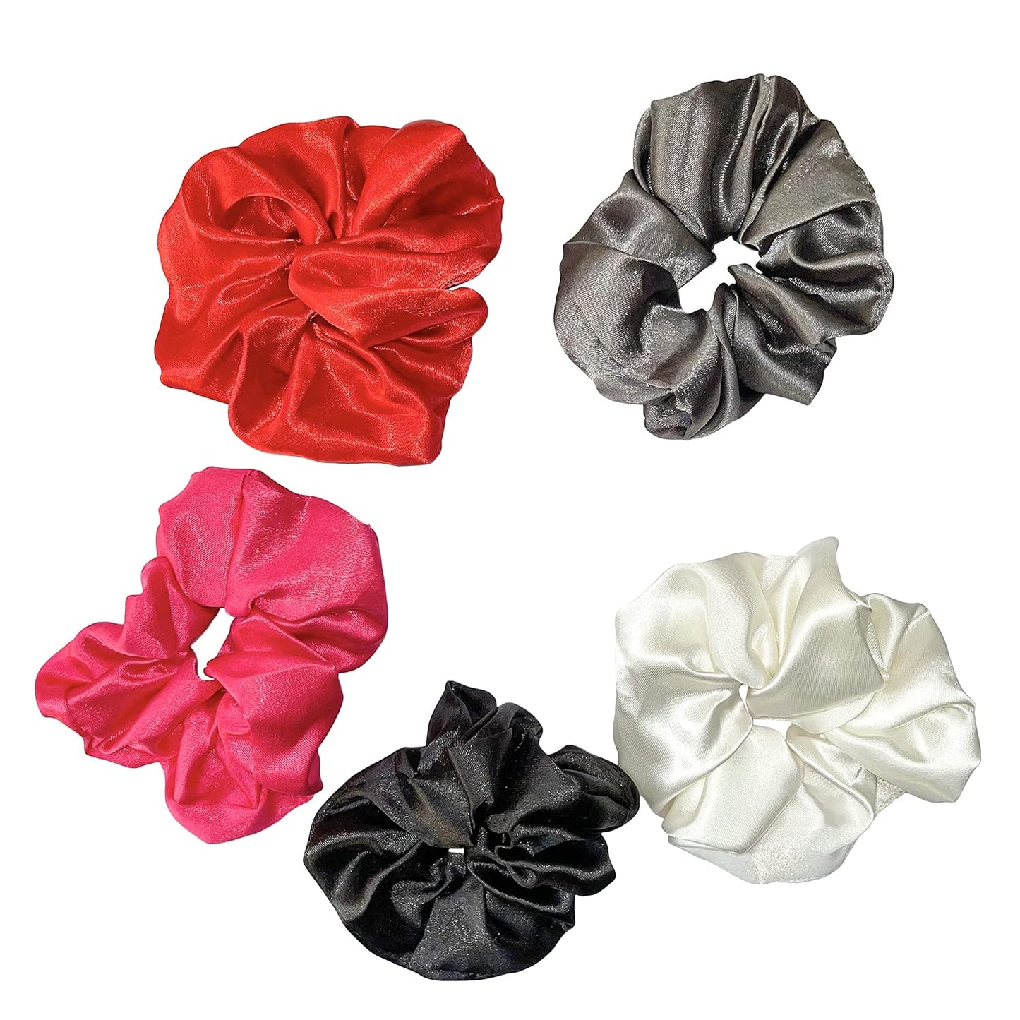 Silk Satin Scrunchies Ponytail Holders For Women/Girls Multicolor, Anti-Hair-Breakage, Hair Ties, Scrunchies Set for Girls, Women, Best gift for Sister, Friend, Mom.