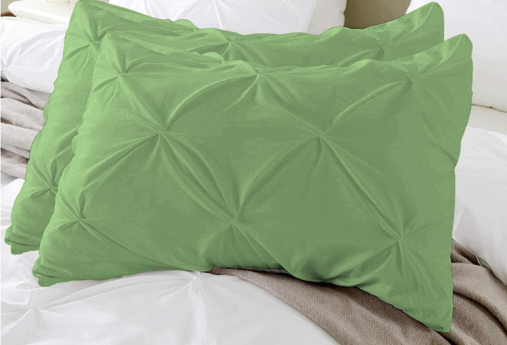 100% Cotton Pinch Pleat Pillowcase – Soft, Breathable, Elegant Decorative Pillow Cover for Bedroom