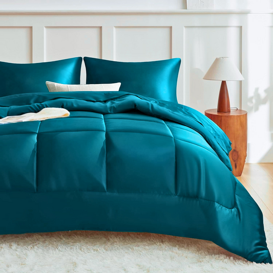 Luxury Silk Satin Comforter – 400 GSM Ultra-Soft, Breathable & Lightweight Quilt