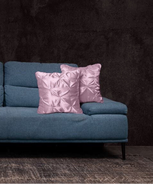 Luxury Satin Pinch Pleat Cushion Cover – Soft, Shiny, Decorative Throw Pillow Cover for Sofa, Bed, and Living Room