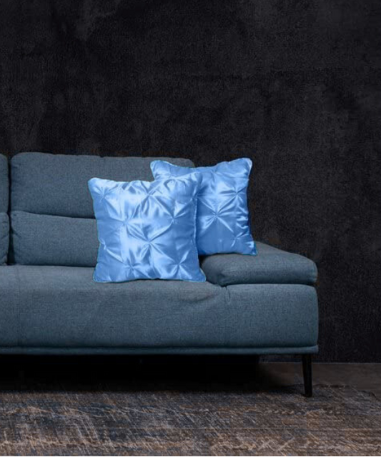Luxury Satin Pinch Pleat Cushion Cover – Soft, Shiny, Decorative Throw Pillow Cover for Sofa, Bed, and Living Room