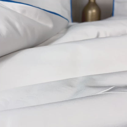 Signature Collection Designer Edge Piping Duvet Cover Set – Luxury Hotel Style 3 Piece Bedding Set